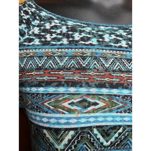 Tianello Sochi Blue Dyed Boho Artsy Hippie Tunic Blouse Shirt Women’s Medium USA - Picture 4 of 10